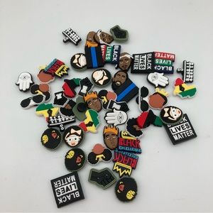 Black Lives Matter shoe charms 49 pieces NWOT
